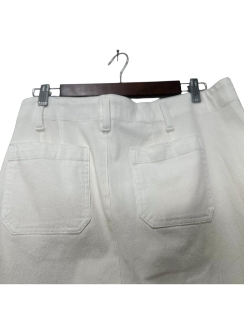 Talbot Wide Leg Trousers Jean Womens 16W White Relaxed High Rise Stretch Preppy - Picture 11 of 14